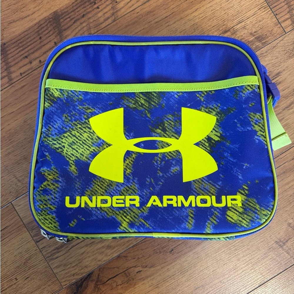 Under Armour Blue and Neon Yellow Lunch Bag